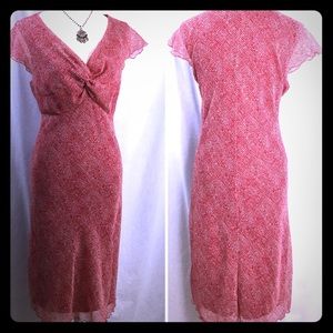 Sangria Fit & Flare Georgette Lined Dress Size 14